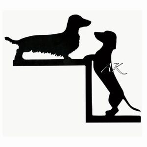 Dachshund Silhouette Corner Accent Door Decor Wall Art 🐾 Doxie Wiener